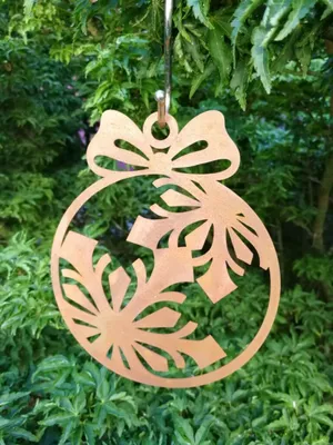 Produktbild von Edelrost Christbaumkugel 2 Flocken