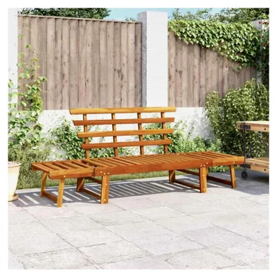 Produktbild von Gartenbank 2-in-1 aus massivem Akazienholz, 190 cm