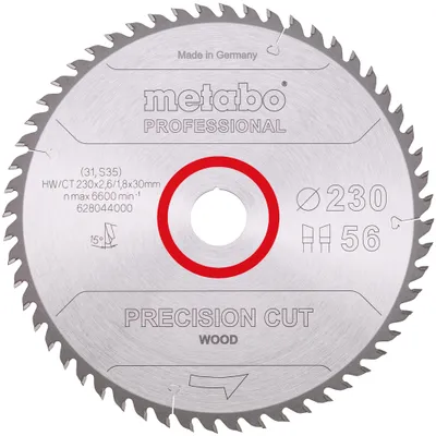 Produktbild von Metabo Sägeblatt precision cut wood - professional WZ 15°