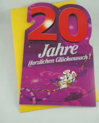 Produktbild von Hallmark - 91556 - Klappkarte, Geburtstag, 20 Jahre, mit Umschlag