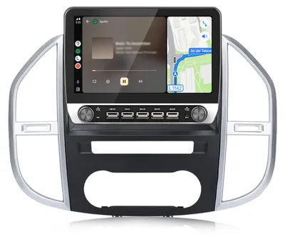 Image de Autoradio Android 15 de 10,1 pouces, 2+64 Go, pour Mercedes Benz Vito 3 W447 2014-2020, CarPlay sans fil, Android Auto, WiFi, GPS, navigation, RDS, DSP, DAB+, BT, avec bouton rotatif