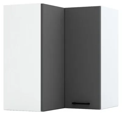 Productafbeelding van Keukenwandkast 60 cm - Grafietgrijs en asgrijs - 2 deuren - Hoekkeuken kast - Modulaire keuken