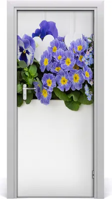 Produktbild von Tulup Türaufkleber 85x205 cm Dekorative Aufkleber Selbstklebend Wasserdichte Tapete Abnehmbar Schlafzimmer Wohnzimmer Wohnkultur - rote Blumen