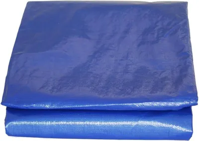 Productafbeelding van Zwembadafdekking Rechthoekig - Afdekzeil Zwembad - Zwembad Beschermen - Met Drainagenet - 6 x 10 m - Blauw