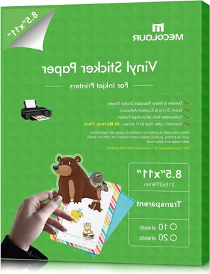 Productafbeelding van Afdrukbaar Vinylpapier - Stickerpapier Transparant - Labels Ontwerpen - 95% Transparantie - 20 Vellen - Transparant