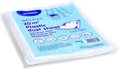 Image de Film de couverture HDPE 27µm extra-fort, 4 x 5 m transparent