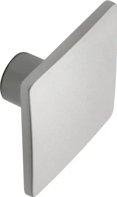 Produktbild von Estamp Möbelknopf Lugus 50x25mm - Knauf für Schrank quadratisch - Möbelknauf, Zinkdruckguss alufarbig