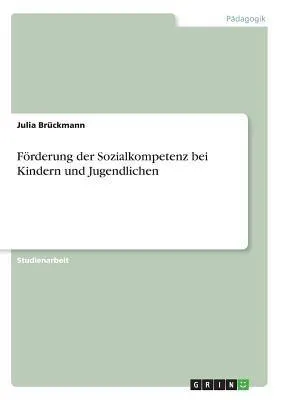 Produktbild von Förderung der Sozialkompetenz bei Kindern und Jugendlichen