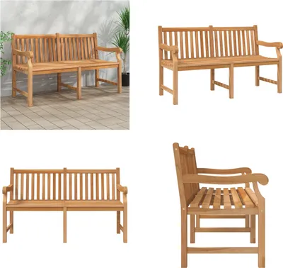 Produktbild von vidaXL Gartenbank 150 cm Massivholz Teak - Gartenbank - Gartenbänke - Terrassenbank - Terrassenbänke