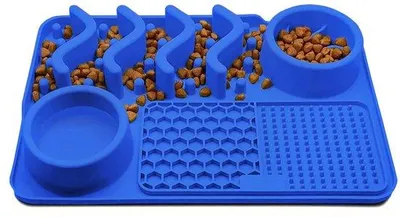Productafbeelding van Ohpets® Likmat hond 4-in-1 - Anti schrok - Donkerblauw - 31x21cm