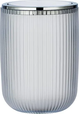 Produktbild von Wenko Mülleimer Agropoli, 2 L, Schwingdeckel, Kunststoff, Grau – für Bad, Küche & Gäste-WC