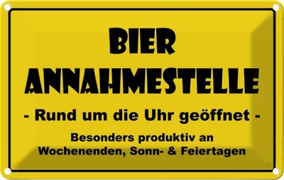 Produktbild von vianmo Blechschild 20x30 cm Alkohol Bier Annahmestelle geöffnet Bar Club