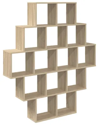 Image de vidaXL Étagère murale en bois imitation chêne Sonoma, 120 x 20 x 136 cm