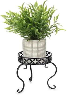 Produktbild von Famanu Pflanzenstand Metall - Elegantes Design für Innen und Außen - Schwarz