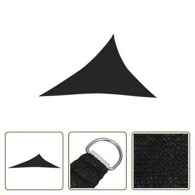 Produktbild von The Living Store Sonnensegel 160 g/m² Schwarz 3x4x5 m HDPE