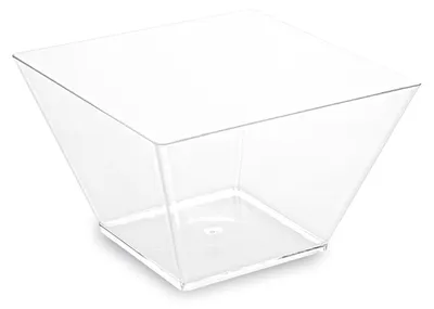 Produktbild von 100x Fingerfood-Schale eckig klar 500 ml PS 11 x 11 x 7 cm
