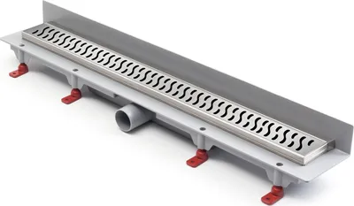 Obrázek produktu pro Sprchový kanál podlahový odtok odtokový kanál z nerezové oceli odtok vany plochý 85cm , Model: Harmony montáž na stěnu