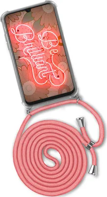 Produktbild von TWIST-Case + TWIST-Cord für Samsung Galaxy A20e, Farbe:Kooky Flamingo (Silber)