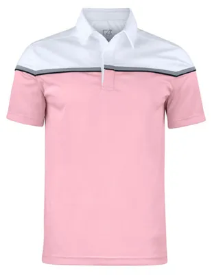 Immagine prodotto di Cutter & Buck - Polo "Seabeck" da uomo, modello ET108 (taglia S), colore rosa/bianco