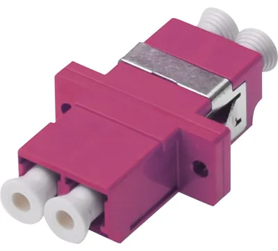 Produktbild von Digitus LWL Kupplung, Duplex, LC auf LC, MM OM4, LC/UPC, Violett, Multi-Modus, Polymer, Keramik, OM4