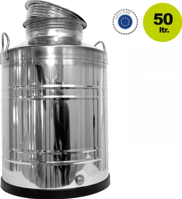 Produktbild von Fischer-Lahr® Transportkanne Edelstahlkanne Standard,  Getränke Behälter 50 Liter mit Blindstopfen, geschweißt