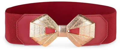 Produktbild von BlackButterfly Taillengürtel Damen Schleifenschließe Gold, Rot, XL