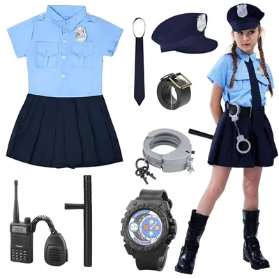 Politiekostüm für Kinder, 8-teilig, mit Zubehör, 140 cm