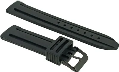 Produktbild von s. Oliver Uhrenarmband 22mm Kunststoff schwarz → SO-2220-PQ