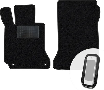 Produktbild von moto-MOLTICO Vorne Fußmatten Auto Velours Autoteppiche Schwarz Automatten Set 2-teilig passend für Mercedes-Benz C-Klasse W204 2007-2014