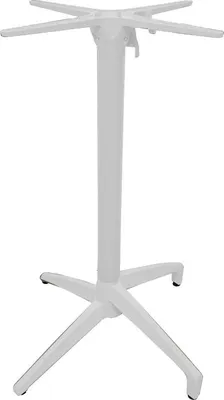 Image de Pied de table en Aluminium et Polypropylène Blanc pour Exterieur