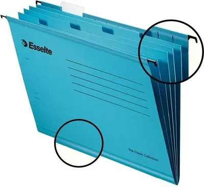 Produktbild von Esselte 93133, A4, Papier, Kunststoff, Blau, 330 mm, 245 mm, 120 g