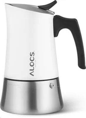 Produktbild von ALOCS 450 ml Moka-Kanne, Outdoor-Campingkocher, Espressomaschine, Espressomaschine, weiß