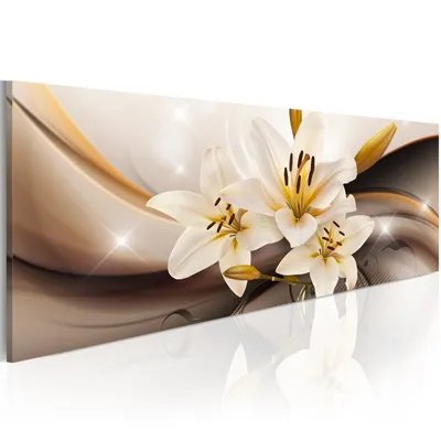 Produktbild von Modernes Wandbild b-C-0024-b-b (135x45) - 1 Teilig Bilder Fotografie auf Leinwand Foto Bild Dekoration Wand Bilder Kunstdruck ABSTRAKT BLUMEN