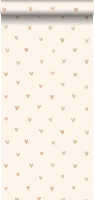 Produktbild von Walls4You Tapete Konfetti Herzen Beige und Gold - 935291 - 0,53 x 10,05 m