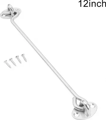 Produktbild von Edelstahlkabine Haken Fensterschnalle Augenschuppenriegel stiller Halter-Größen:12Inch