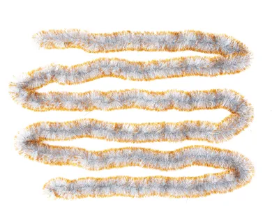 Produktbild von Girlande Lametta Doxa Silber Gold Ø 70 mm x 6 m