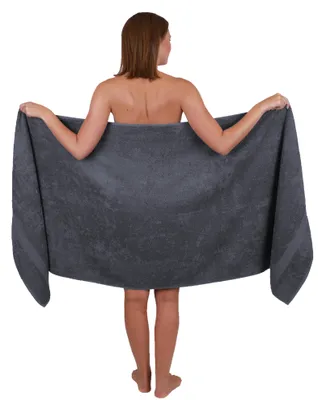 Produktbild von Betz Saunatuch 80 x 200 cm PALERMO 100% Baumwolle Badetuch Liegetuch Strandtuch   Farbe: anthrazit