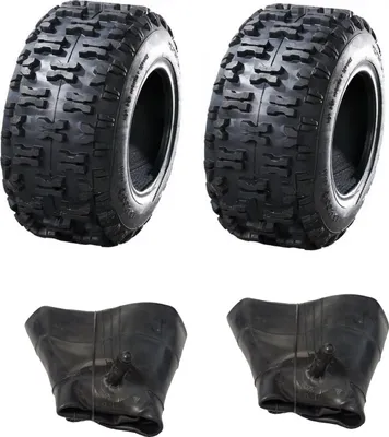 Produktbild von 2X Schlauch + 2x Reifen 18x6.50-8 P5016 Rasenreifen 18x6.5-8 18 x 6.5-8 18 x 6.50-8 Reifen für Rasentraktor Aufsitzmäher Schneeräumer