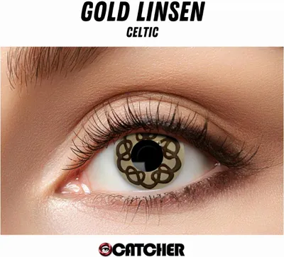 Produktbild von Zoelibat Gold Celtic 12-Monats-Kontaktlinsen auffälliger Cosplay Anime Look