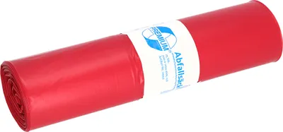 Produktbild von Deiss PREMIUM Müllsäcke rot, 60 my, 120 Liter, 700 x 1100 mm, 25 Säcke