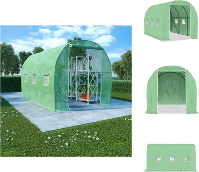 Produktbild von vidaXL Gewächshaus 6,86 m² 3,43x2x2 m -  Gewächshäuser