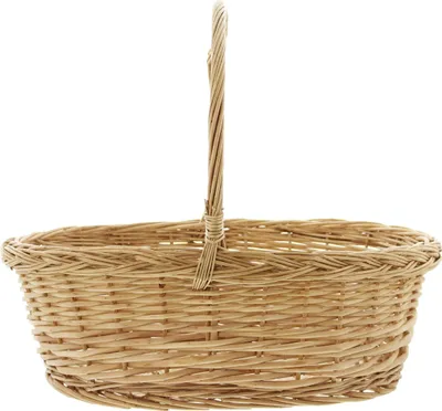 Produktbild von Bügelkorb Naturweiß Weide groß – Geschenkkorb leer