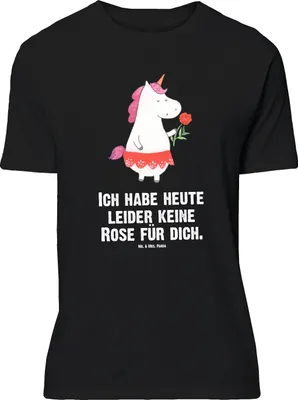Produktbild von Mr. & Mrs. Panda Größe XL T-Shirt Einhorn Dame - Schwarz - Geschenk, Unicorn, mit Spruch, Bachelor, Einhörner, Frau, Tshirt, Shirt