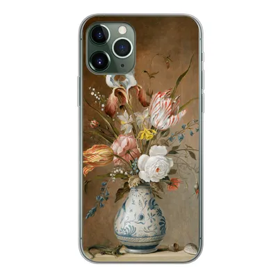 Produktbild von MuchoWow® Handyhülle Schutzhülle Hülle für iPhone 11 Pro Stilleben mit Blumen - Alte Meister - Malerei Silikon Softcase Handy Hülle - Handy