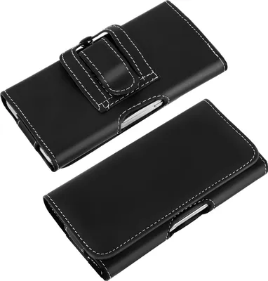 Produktbild von Gürteltasche mit Gürtelclip und Schlaufe für Smartphones Größe SL – Schwarz