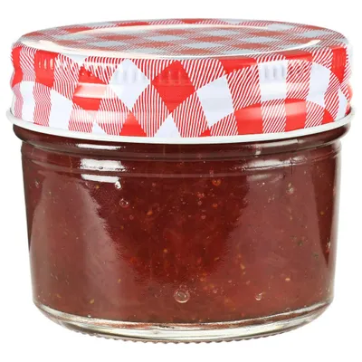 Produktbild von vidaXL Marmeladengläser mit Weißen/Roten Deckeln 48 Stk. 110 ml