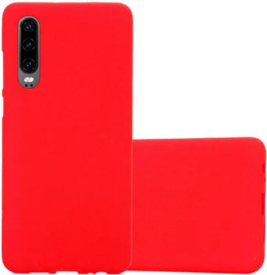 Produktbild von Cadorabo Schutzhülle für Huawei P30 Hülle in Rot Handyhülle TPU Etui Cover Case