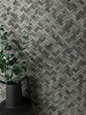 Produktbild von NEWROOM Tapete Julisha Rattan 2 Grau Vliestapete - Uni Fischgrätenmuster  Germany