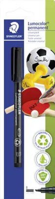 Produktbild von Folienschreiber Lumocolor B perrmanent schwarz Blister Packung mit 10 Stück