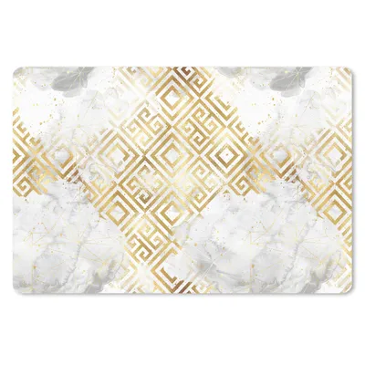 Produktbild von MuchoWow® Schreibtischunterlage Gold - Marmor - Muster - Geometrie 60x40 cm - XXL Mauspad - Großes Mauspad